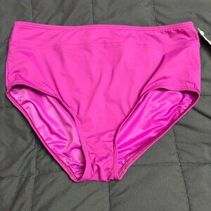 Lands' End High Waisted Bikini Bottoms Tummy Control - Size: 14 - NWT